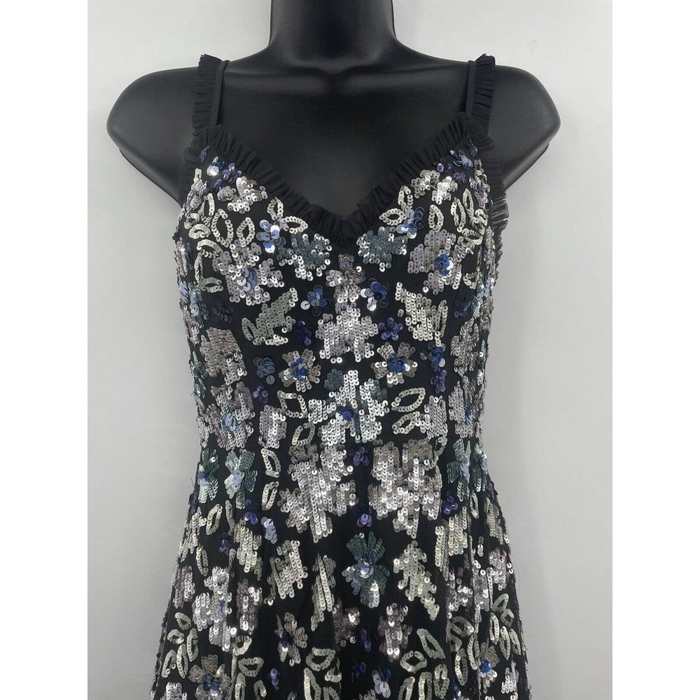 Needle & Thread Wildflower Sequin Midi Dress Size 2 Sweetheart Neck Midi - Picture 4 of 12
